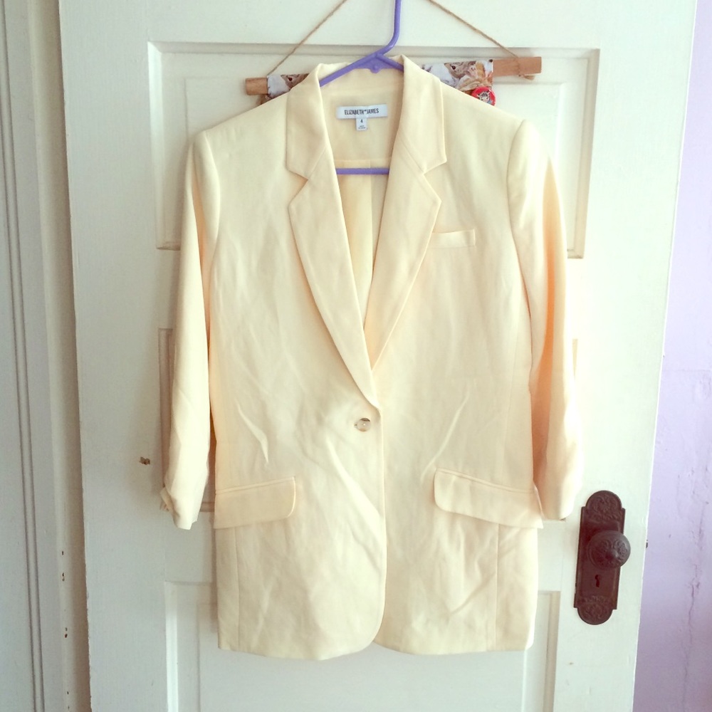 Elizabeth and James Pale Yellow Blazer